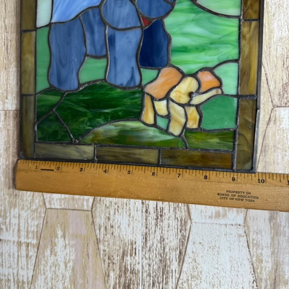 Stained Resin Sun Catcher Elephant Mother Baby Window Decor‎